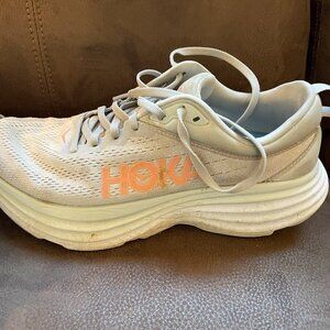Women's Hoka Bondi 8 Running Shoes Size 9 Gray